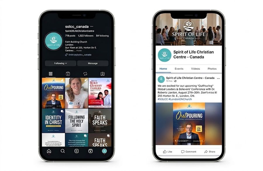 Spirit of Life on Instagram and Facebook